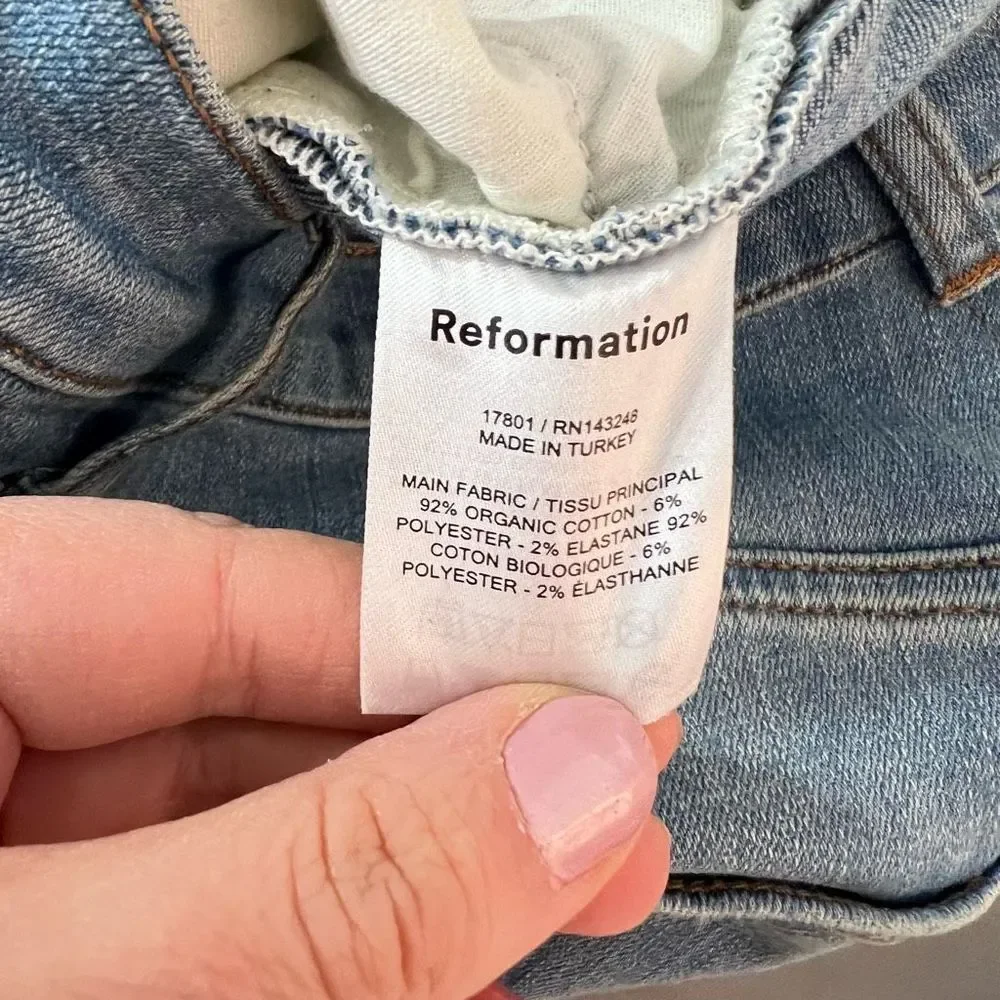 Reformation jeans po# 17801 Cyrus Wash high waist straight leg size 30 - Picture 12 of 14